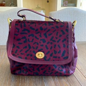 Medium Leopard Print Coach Hand/Shoulder Bag